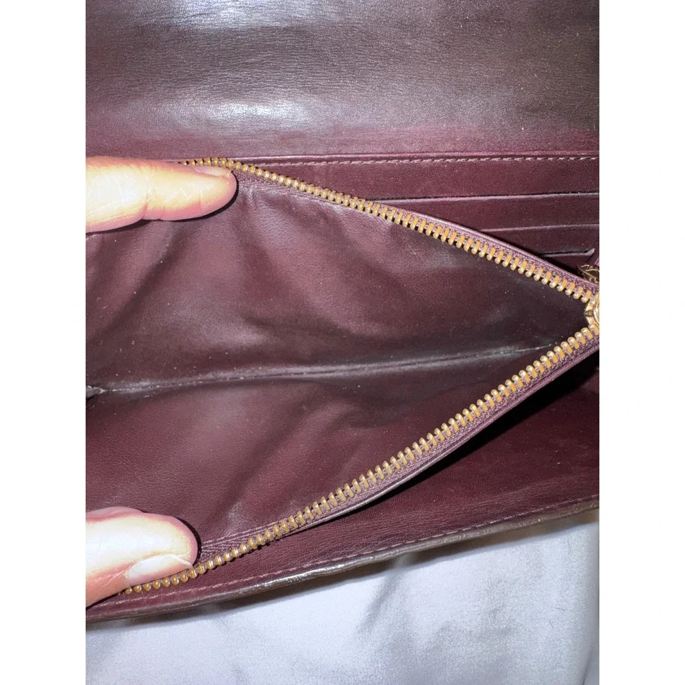 Louis Vuitton Sarah Wallet Monogram Vernis Patent Leather Burgundy Plum Purple
